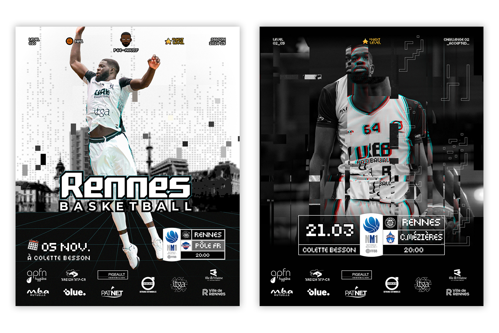 Affiches match basket